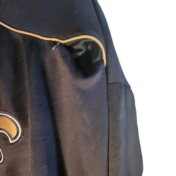 NFL Saints Hooded Pullover Sweatshirt Black & Gold Team Apparel - Picture 8 of 10
